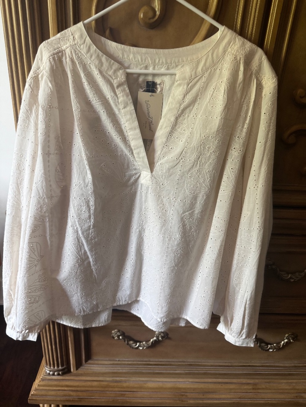 Universal Thread Eyelet Long Sleeve Shirt Women Large